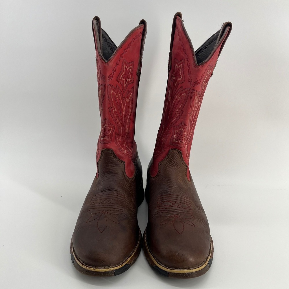 Rocky Ride 8 Womens Brown Red Leather Western Cowboy Boots‎ 3145 Size 8M